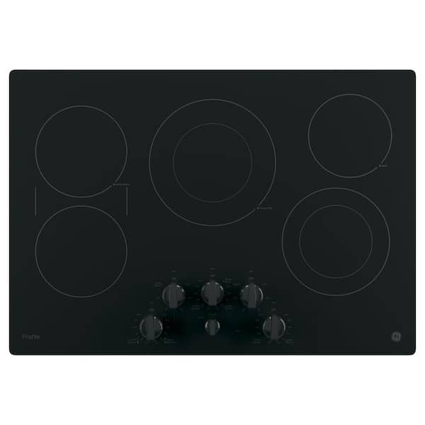 GE Profile 30 in. Radiant Electric Cooktop in Black with 5 Elements with Rapid Boil