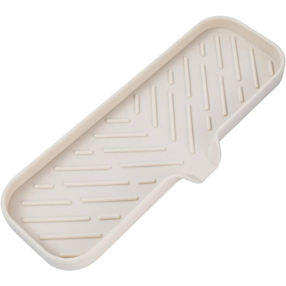 12 in. Silicone Bathroom Soap Dishes with Drain and Kitchen Sink Organizer,