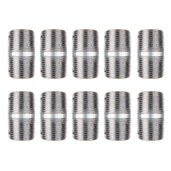 PIPE DECOR 1/2 in. x 1-1/2 in. Galvanized Steel Nipple (10-Pack)