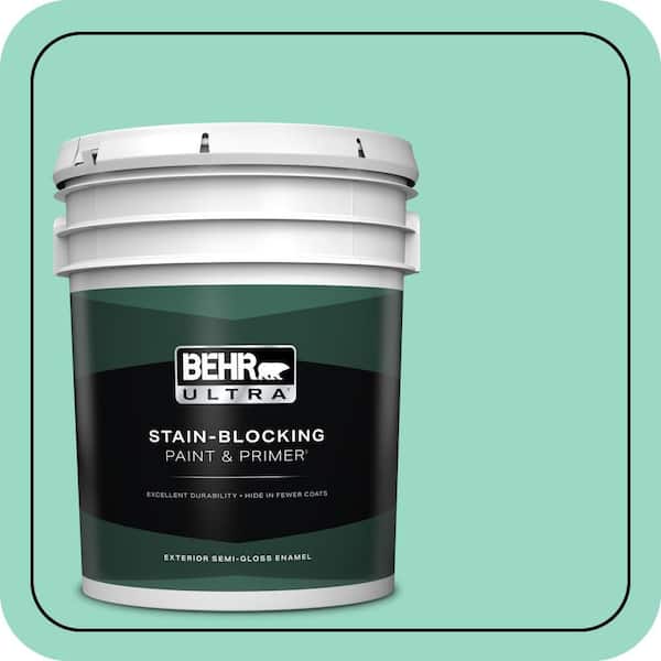 BEHR ULTRA 5 gal. Home Decorators Collection #HDC-SP16-07 Isabellas Aqua Semi-Gloss Enamel Exterior Paint & Primer