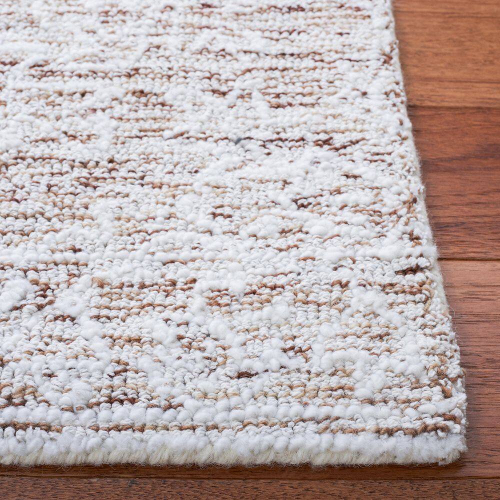 Ivory and Beige Hand-Tufted Wool Rectangular Area Rug