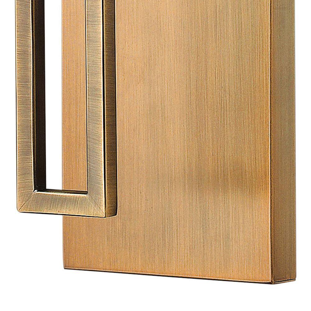 Brushed Bronze 1-Light Bathroom Vanity Light with Etched Opal Glass