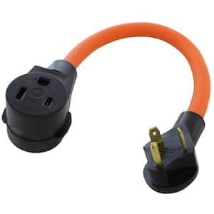 AC Connectors 1.5 ft. TT-30P RV 30 Amp Plug to 6-50R Welder Adapter