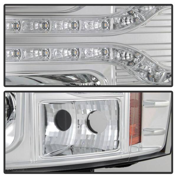 Chevy Silverado 1500 07-13 / 2500HD/3500HD 07-14 Version 2 Projector  Headlights - LED DRL - Chrome