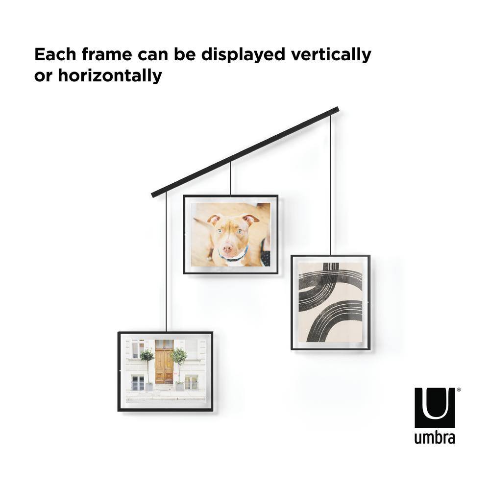 Black Iron Floating Wall Gallery Frame Set, 32"