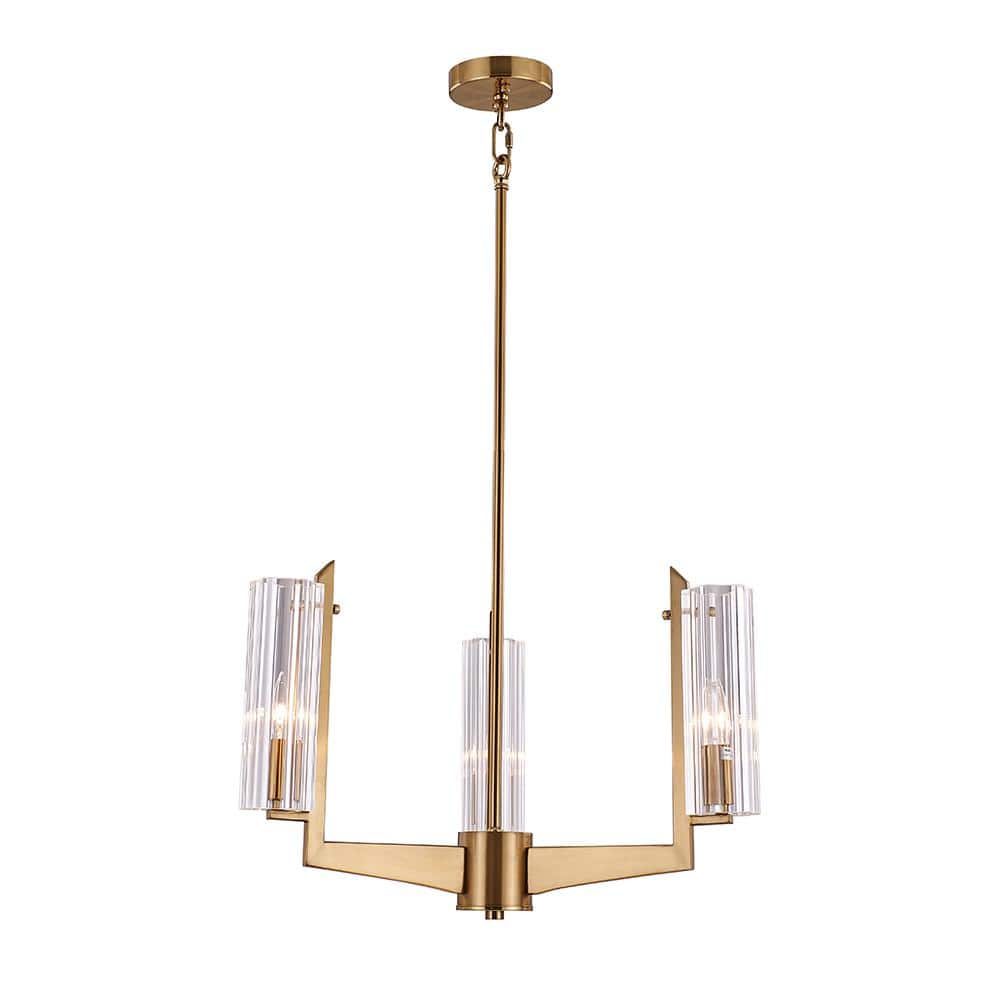 Christine 3-Light Brass Chandelier
