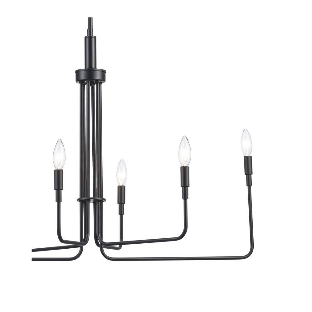 Charlotte 36'' Modern Farmhouse Black Chandelier with Adjustable Height