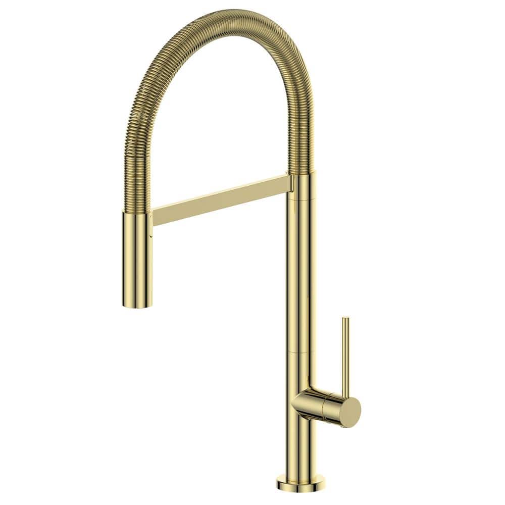 ZLINE Kitchen and Bath ZLINE Incline Kitchen Faucet in Polished Gold ...