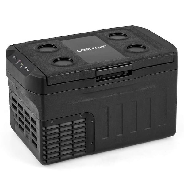 12 Volt Car Refrigerator with -4℉~68℉ Adjustable Range Divider for Camping 23 qt.