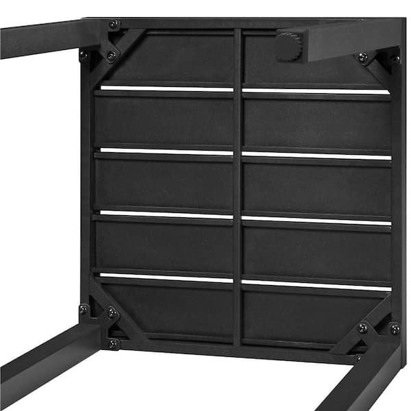 Yaheetech Outdoor Small Metal Square Side Table, Garden Coffee End