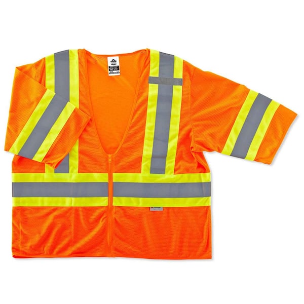 Ergodyne GLoWEAR 2XL/3XL Orange Hi-Vis Type R Class 3 Two-Tone Vest