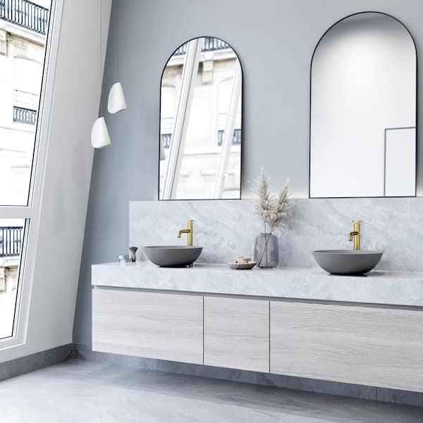 VIGO Ravenna Gothic Gray Concreto Stone 16 in. L x 16 in. W
