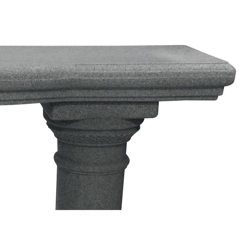 Gray Resin Garden Shelf with Columns, 48 inches
