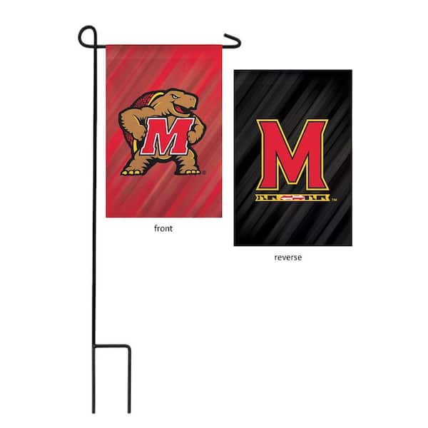 1 ft. x 1-1/2 ft. University of Maryland 2-Sided Garden Flag with 3-2/3 ft. Metal Flagpole