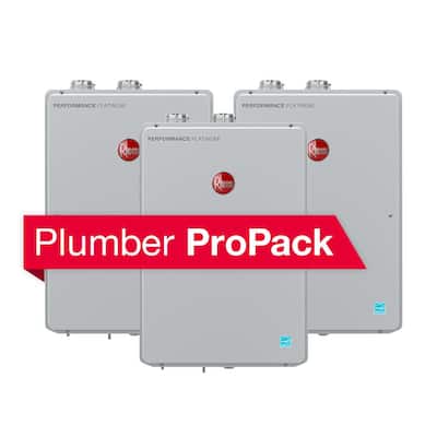 Performance Platinum 9.0 GPM Natural Gas High Efficiency Indoor SMART Tankless Water Heater Plumber ProPack Bundle