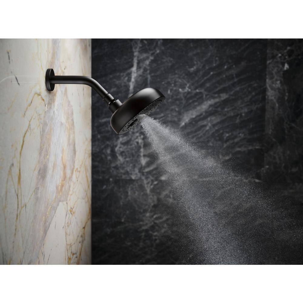 Chrome Oval Multifunction Wall Mounted Showerhead