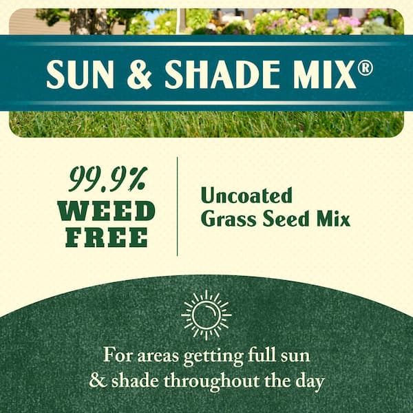 Heritage 7 lbs. Grass Seed Sun and Shade Mix, Uncoated, 99.9% Weed Free
