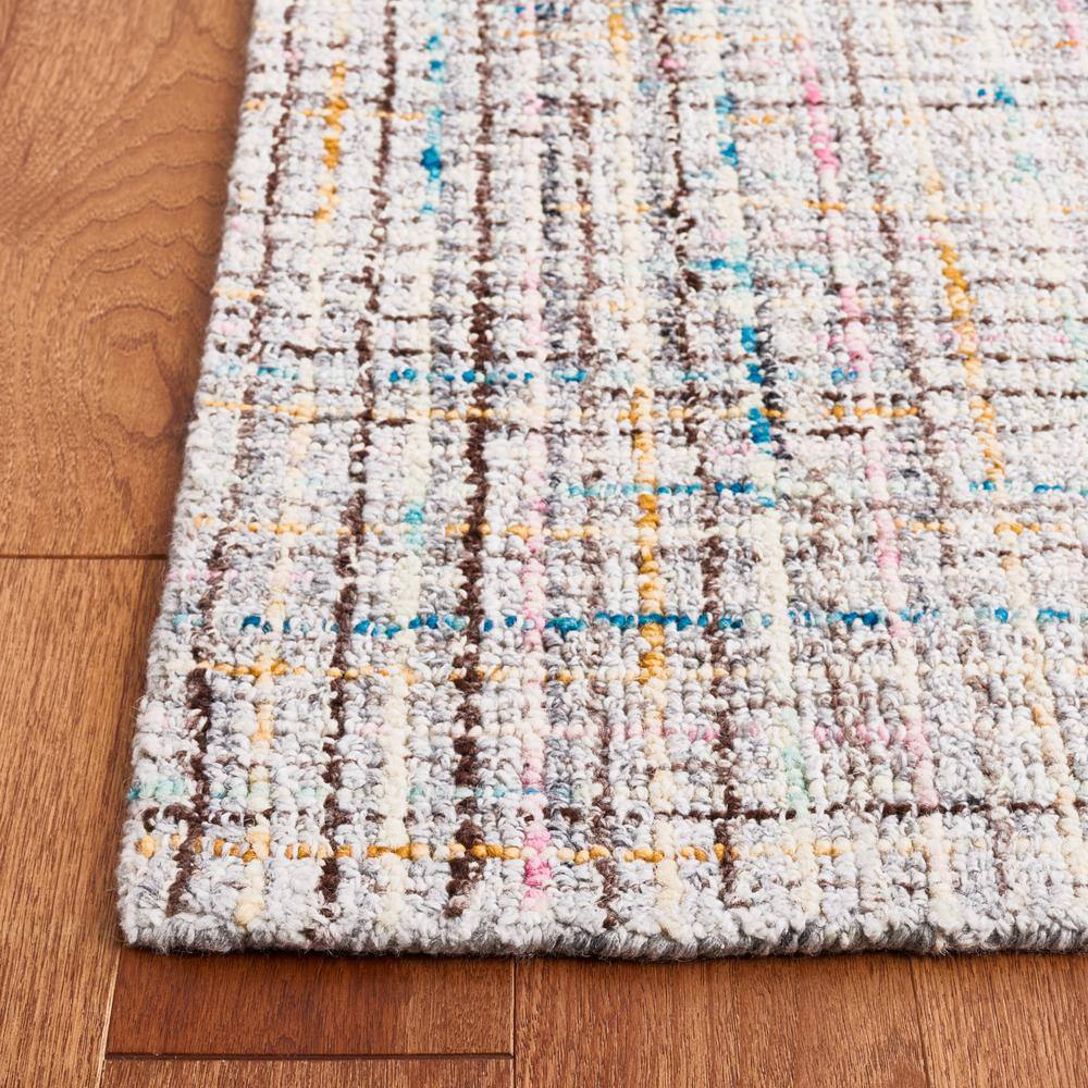 Hand-Tufted Woolen Abstract Rug in Warm Red, 8' x 10'