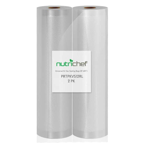 NutriChef Vacuum Sealer Bags Clear Universal Air Vac Sealing - Main Image