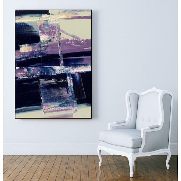 Unbranded 30 in. x 40 in. "Violet Fusion I" by Sharon Gordon Framed Wall Art