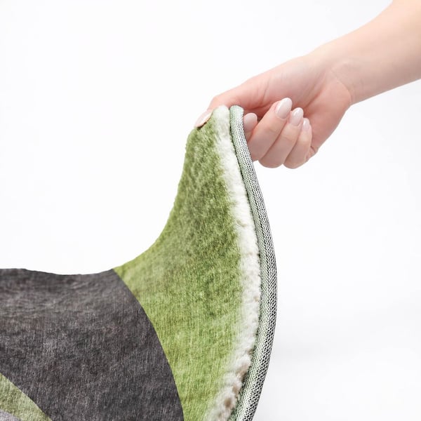 Dream Shag Premium Machine Washable Abstract ADS716 Sage 2 ft. x 3 ft. Accent Rug