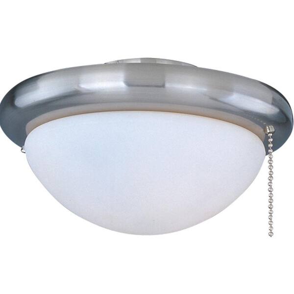 Maxim Lighting Basic Max 1 Light Satin Nickel Ceiling Fan Globes Kit Fkt206sn The Home Depot - 1 Light Ceiling Fan Globe Kit