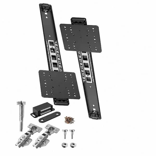 Pocket Door Slide Hardware Kit 12 in Steel Undermount Soft-Close Heavy Duty Cabinet Inset Door Slides 2 Pack