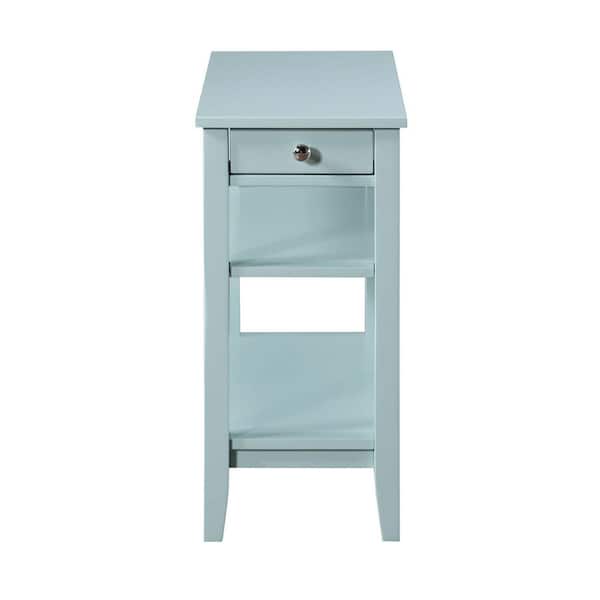 Convenience Concepts American Heritage 23.5 in.(W) Sea Foam 24 in.(H) Rectangle Wood End Table with 3 Tiers