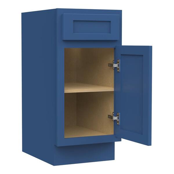 Vanity Art 15 in. W x 21 in. D x 32.5 in. H 1-Drawer Bath Vanity Cabinet without Top in Blue