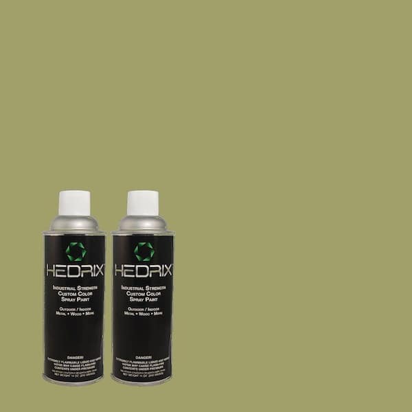 Hedrix 11 oz. Match of PPU11-4 Alamosa Green Flat Custom Spray Paint (2-Pack)