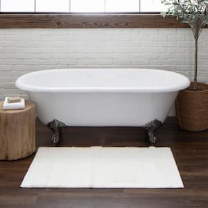 Composition Arctic White 27 in. x 45 in. Cotton Bath Mat