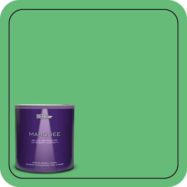 BEHR MARQUEE 1 qt. #450B-5 Lady Luck Eggshell Enamel Interior Paint & Primer