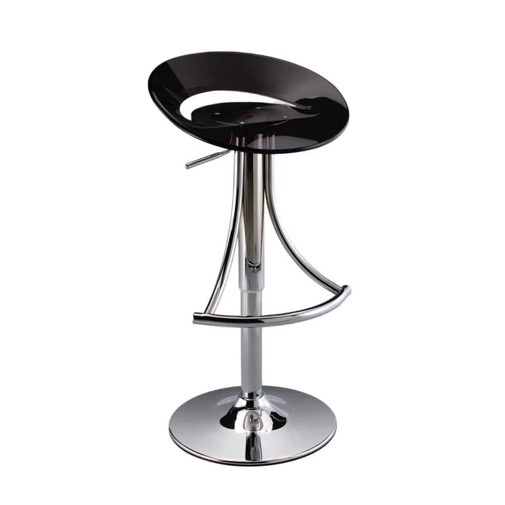 23.50 in. H Black Adjustable Height Metal Bar Stool with Plastic Seat (Set of 1) price history on PriceWatchPro
