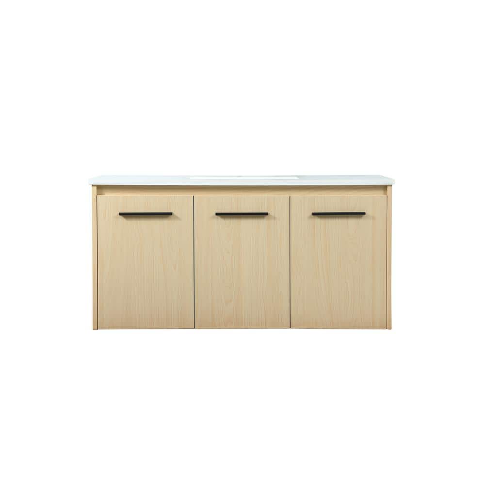 Simply Living 40 in. W x 18 in. D x 19.7 in. H Bath Vanity in Maple with Iv