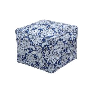 Leica Navy Square Outdoor Pouf Cushion