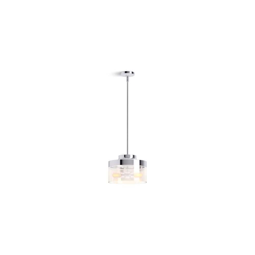 Purist Polished Chrome 12.5" Two-Light Drum Pendant