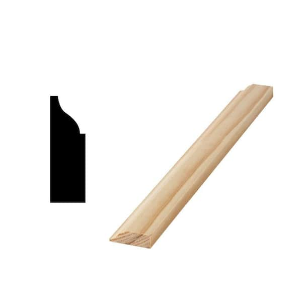 American Wood Moulding WM 937 7/16 in. x 1-1/4 in. Pine Wood Solid Stop Moulding