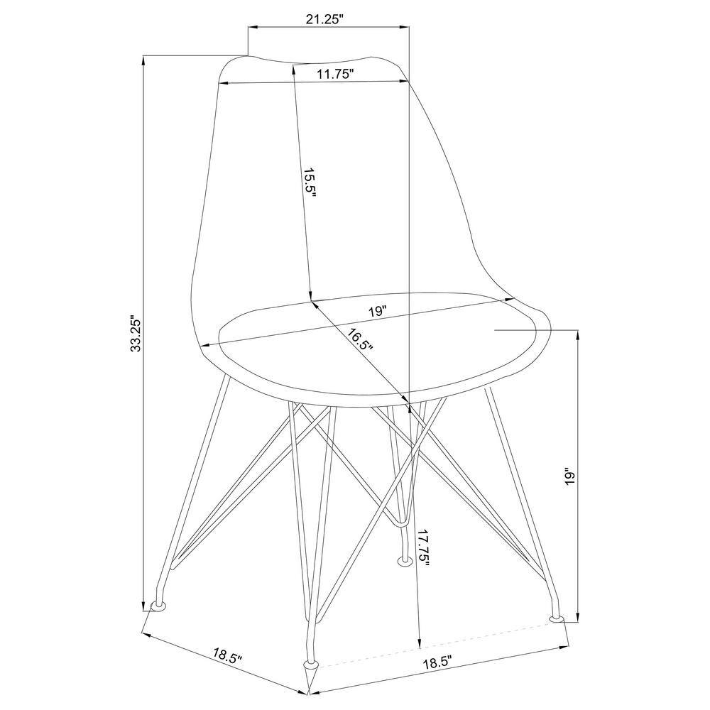 Gray Faux Leather Upholstered Side Chair with Chrome Legs