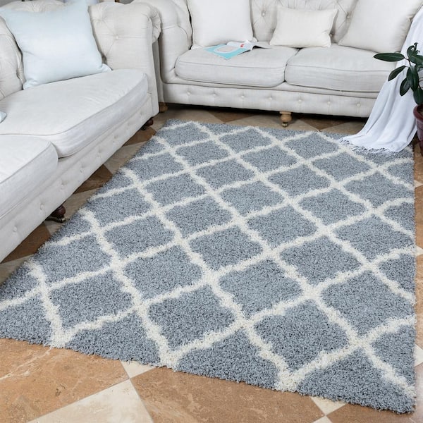 Moroccan Trellis Rug Grey Living Room Mats Carpet Rug For Large Area Dining Room 