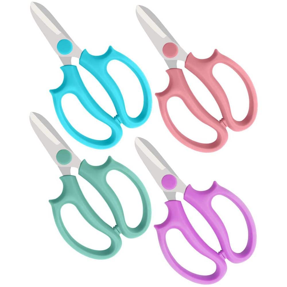 Pruning Shears Stainless Steel Floral Scissors Handle for Garden Plants Fresh Flower Stems Cutting 4 Pcs price history on PriceWatchPro