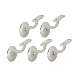 Satin Nickel Jumbo Handrail Bracket (5-Pack)