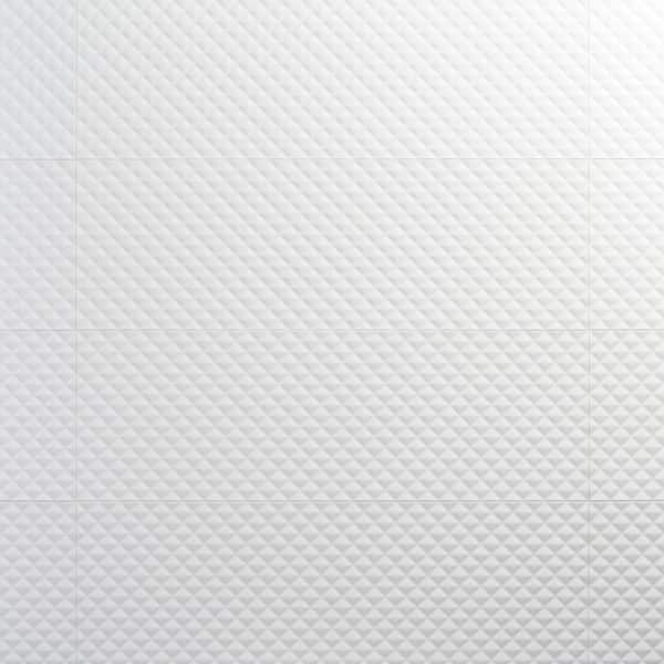 Rejuvenate Pillowed White 11.81 in. x 35.43 in. Polished Ceramic Wall Tile (11.62 sq. ft./Case)