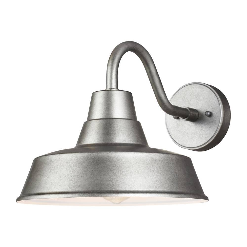 Barn Light 1 Light Weathered Pewter Modern Farmhouse Outdoor Wall Mount Small Lantern Sconce price history on PriceWatchPro