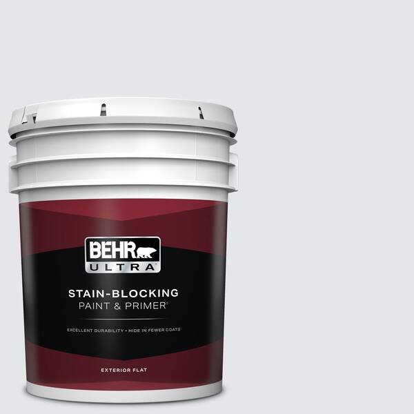 BEHR ULTRA 5 gal. #610A-1 Lilac Murmur Flat Exterior Paint & Primer