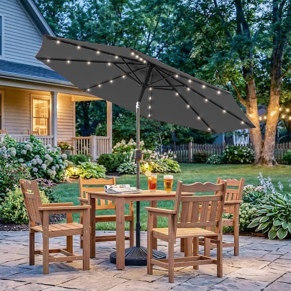backyard creations polycrete black 48 lb patio umbrella base Style Selections HDPE Plastic Patio Umbrella Base, Black