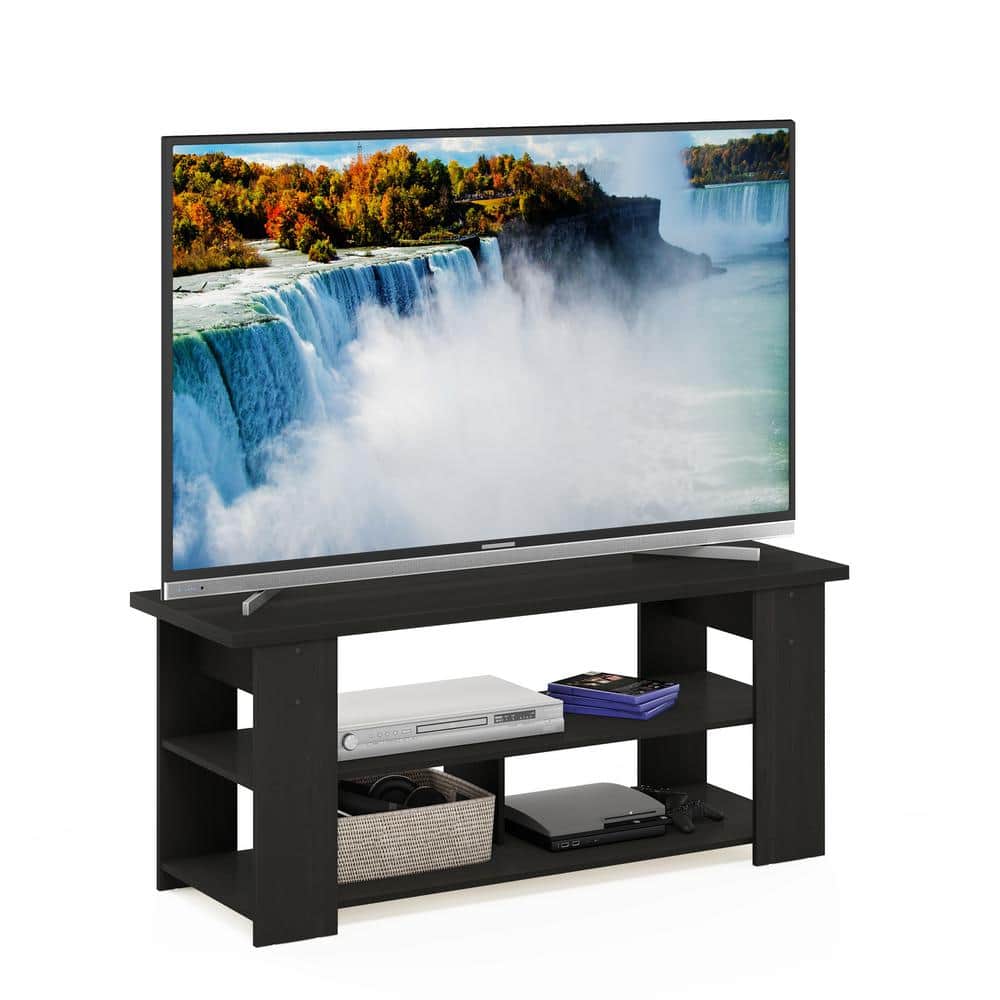 Espresso Wood 55" Modern TV Stand with Cable Management