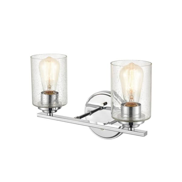 14.25 in. 2-Light Chrome Vanity Light