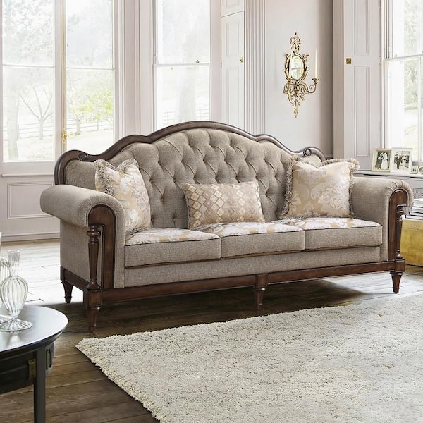 ソファセット Address / Terry sofa 1seater & ottoman Lazzara Cody 91 in. W. Rolled Arm Textured Fabric Rectangle 3