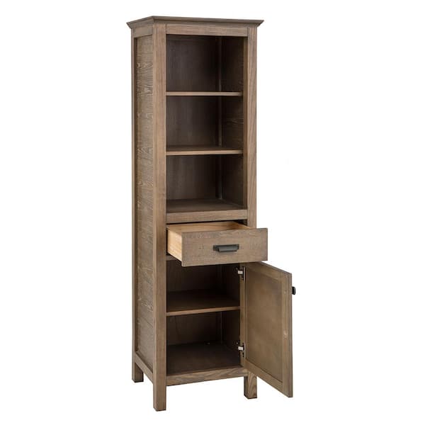 Oak Linen Cabinet - Atlanta 39'' Bathroom Storage - VanitySale