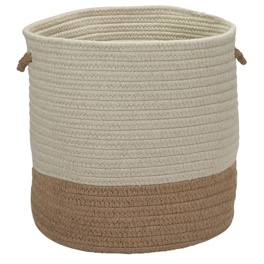 Colonial Mills Sunbrella Caroline Round Indoor/Outdoor Basket Alpaca 13 ...